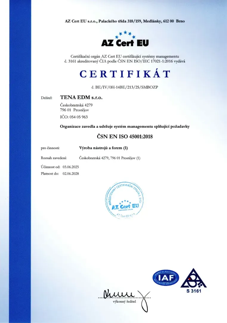 TENA EDM - ISO 45001